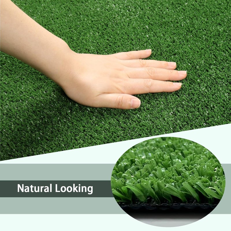 FREADEM Artificial Grass Rug, 4'10" x 8' Artificial Turf Fake Faux Grass Mat with Drainage Holes, Indoor Outdoor Synthetic Turfs for Garden Lawn Landscape Entryway Balcony Decoration - Image 4
